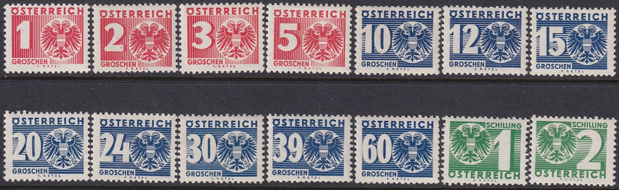 Austria 1935 Sc J159-72 postage due partial set MNH**