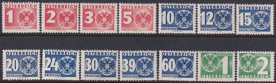 Austria 1935 Sc J159-72 postage due partial set MNH**