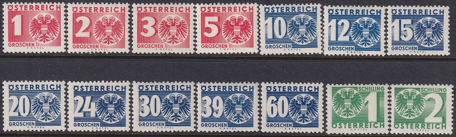 Austria 1935 Sc J159-72 postage due partial set MNH**