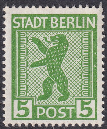 Germany 1945 Sc 11N1 var Berlin-Brandenburg MNH** plate flaw