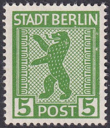 Germany 1945 Sc 11N1 var Berlin-Brandenburg MNH** plate flaw