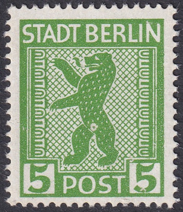 Germany 1945 Sc 11N1 var Berlin-Brandenburg MNH** plate flaw