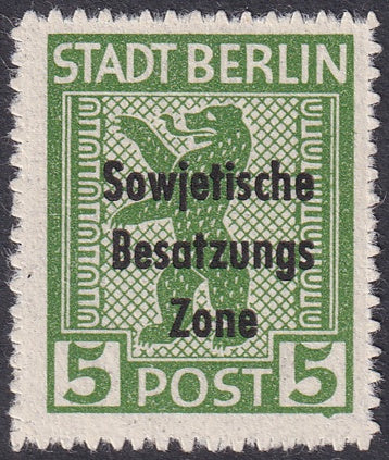 Germany 1948 Sc 10N22 var Soviet Zone MNH** plate flaw