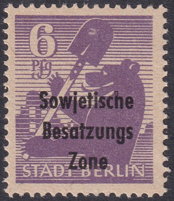 Germany 1948 Sc 10N23 var Soviet Zone MNH** plate flaw