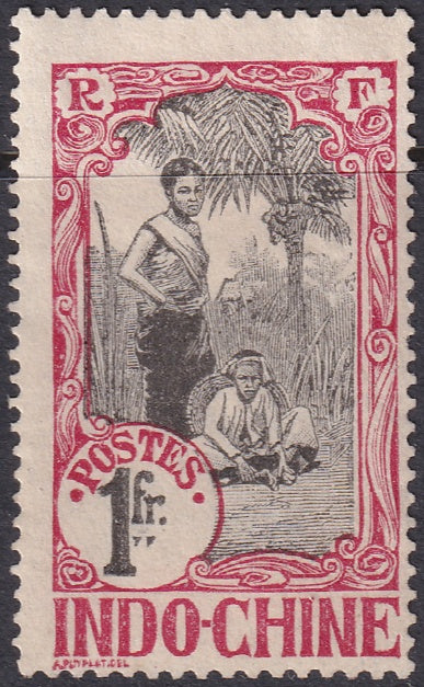 Indochina 1907 Sc 55 MH* heavy hinge