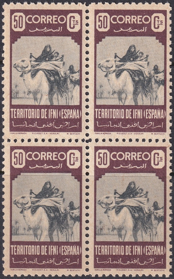 Ifni 1947 Sc 28 block MNH**