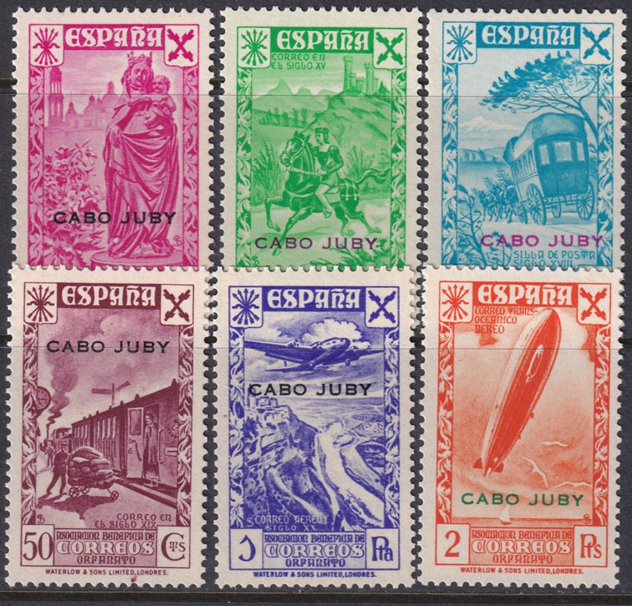 Cape Juby 1938 beneficencia Ed 1-6 set MNH**