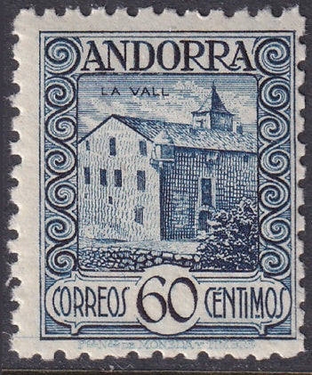 Andorra Spanish 1937 Sc 34 MNH**