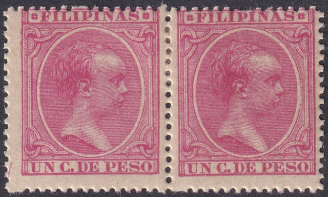 Philippines 1894 Sc 141 pair MH* very streaky gum