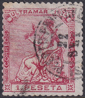 Cuba 1874 Sc 62 used Puerto Principe cancel