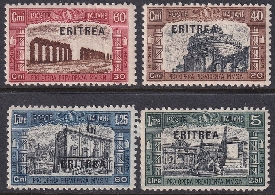 Eritrea 1927 Sc B17-20 set MH* some crazed gum