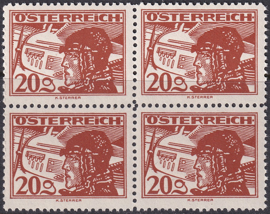 Austria 1930 Sc C18 air post block MNH**