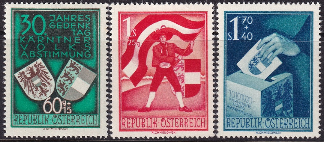 Austria 1950 Sc B269-71 set MNH**