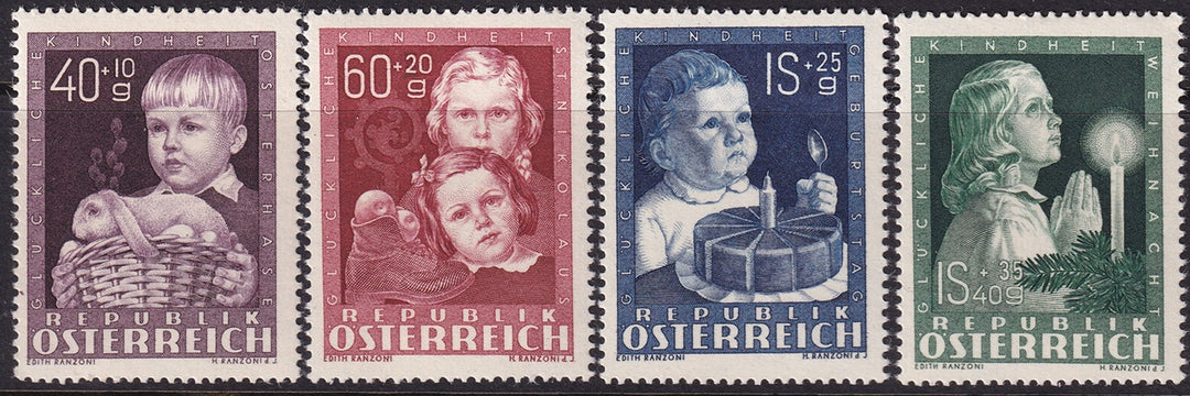 Austria 1949 Sc B260-3 set MNH**