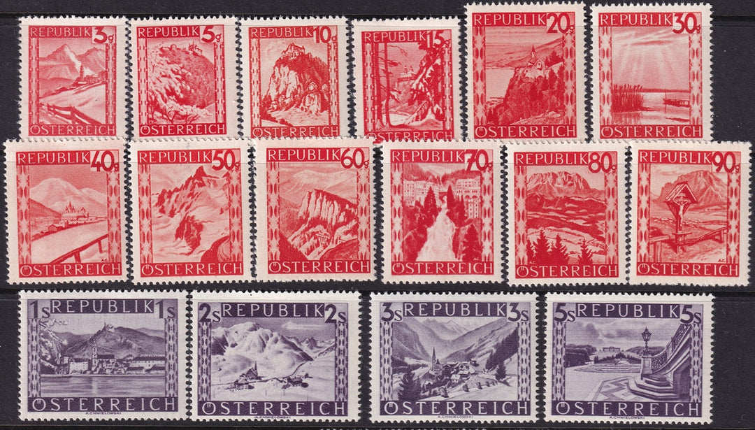 Austria 1947 Sc 500-15 set MNH**