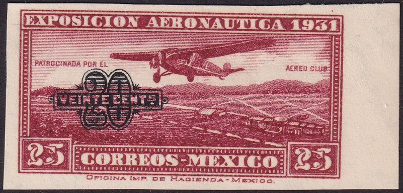 Mexico 1932 Sc C45a air post imperf MNH**