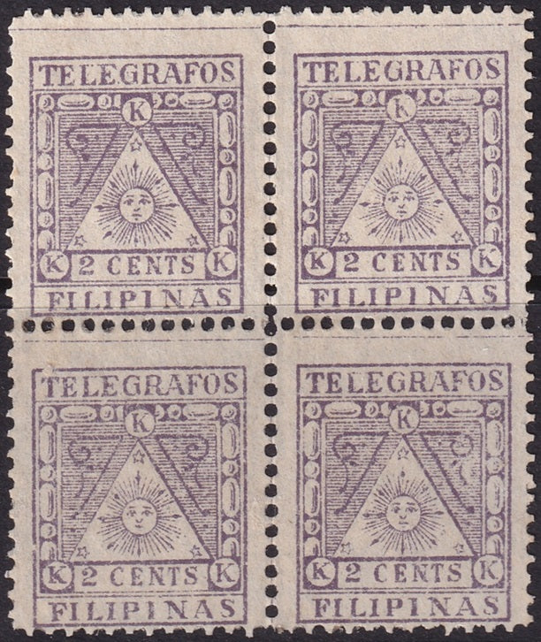 Classic Stamps - Philippines 1898 revolutionary telegraph block MNH ...