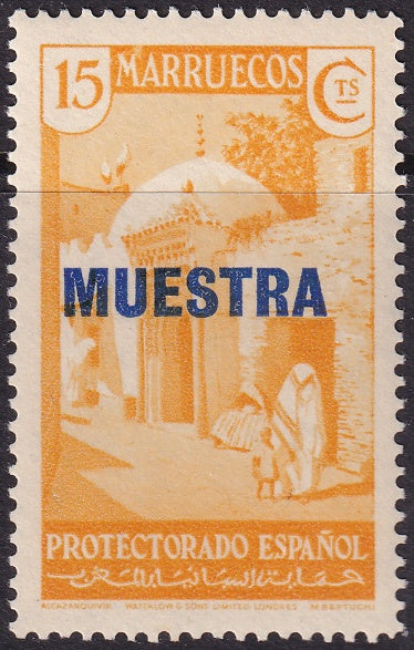Spanish Morocco 1933 Sc 148 specimen (muestra) MNH**