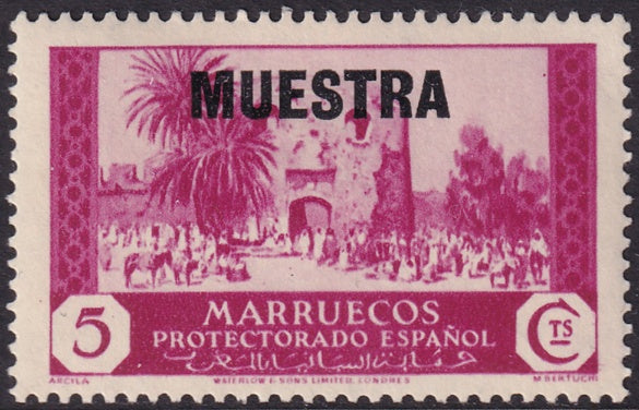 Spanish Morocco 1933 Sc 146 specimen (muestra) MNH**