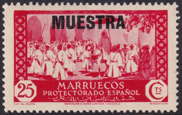 Spanish Morocco 1933 Sc 150 specimen (muestra) MNH**