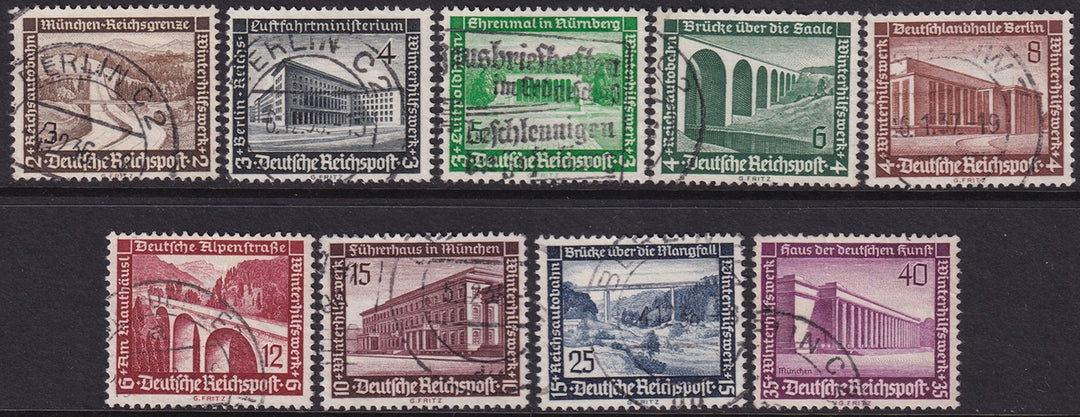 Germany 1936 Sc B93-101 set used