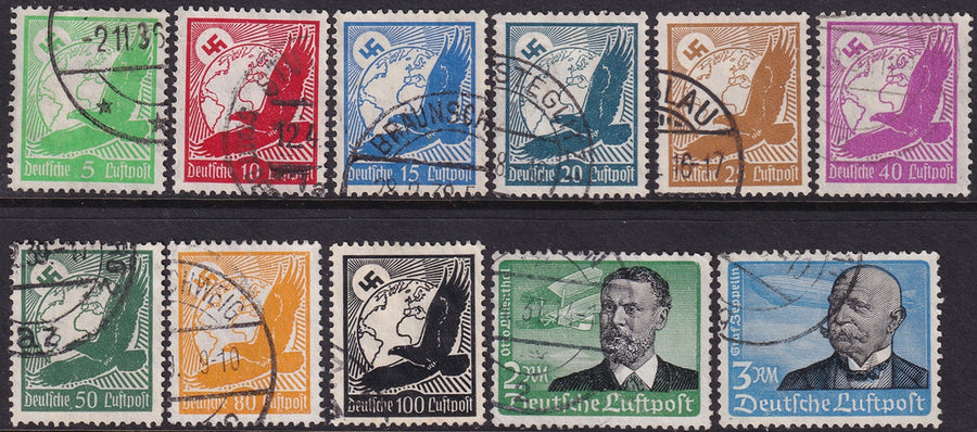 Germany 1934 Sc C46-56 air post set used