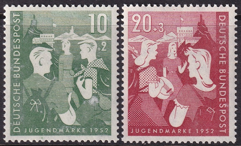 Germany 1952 Sc B325-6 set MNH**