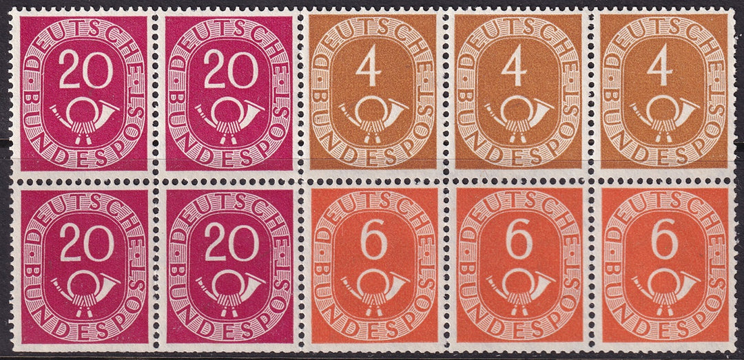 Germany 1951 Sc 671a booklet pane MNG(*)