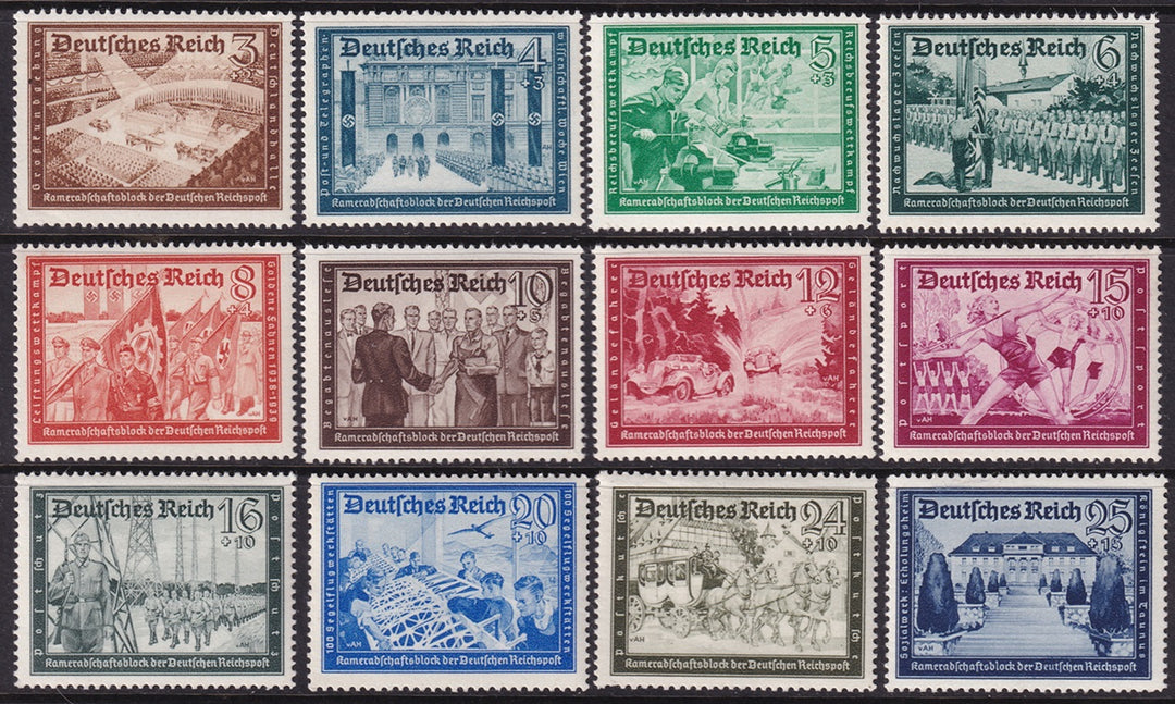 Germany 1939 Sc B148/B159 partial set MNH** 12 values