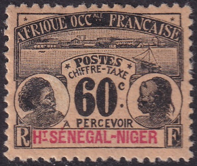 Upper Senegal & Niger 1906 Sc J6 postage due MH* disturbed gum