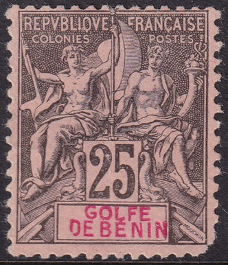 Benin 1893 Sc 27 MNG(*) rounded lower right corner