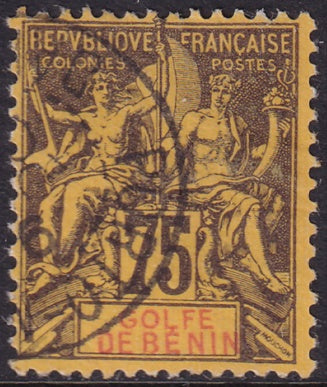 Benin 1893 Sc 31 used Porto-Novo cancel