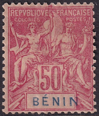 Benin 1894 Sc 43 MH* heavy hinge