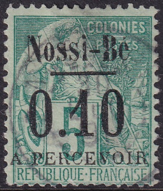 Nossi-Be 1891 Sc J9 postage due used