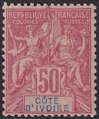 Ivory Coast 1892 Sc 14 MH*