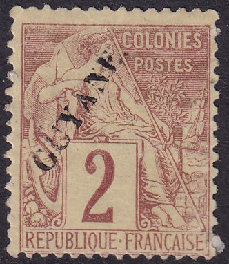 French Guiana 1892 Sc 19 MNH** light crease