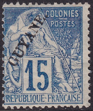 French Guiana 1892 Sc 23 MH* disturbed gum