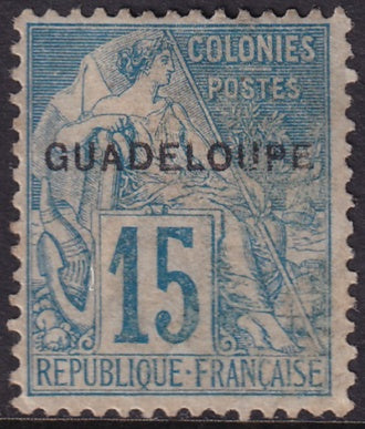 Guadeloupe 1891 Sc 19 MNG(*) light surface scuffing