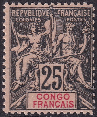 French Congo 1892 Sc 27 MNH**