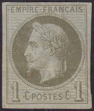 French Colonies 1872 Sc 7 MH* horizontal creases