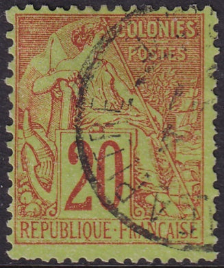 French Colonies 1881 Sc 52 used Pointe-a-Pitre cancel