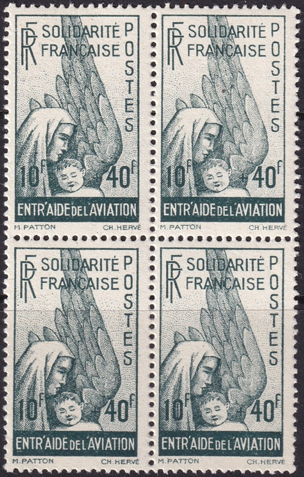 French Colonies 1944 Sc B8 block MNH**