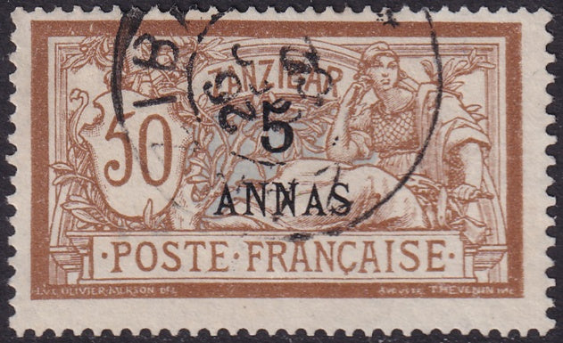 French Offices Zanzibar 1902 Sc 46 used