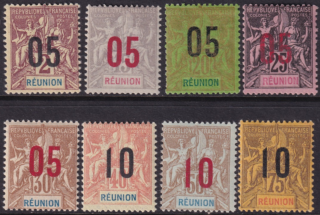 Reunion 1912 Sc 99-106 set MLH*