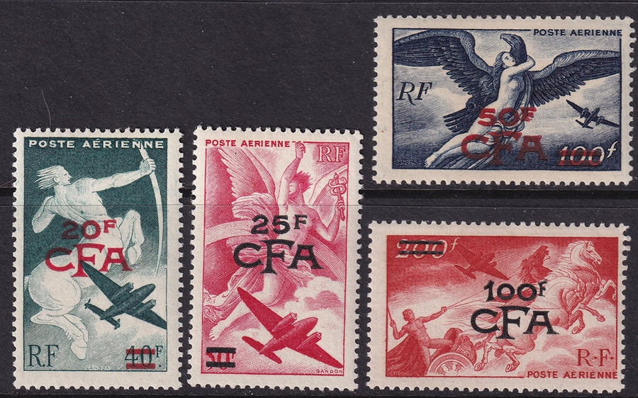 Reunion 1949 Sc C35-8 air post set MLH*