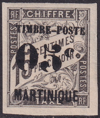 Martinique 1891 Sc 23 MH* paper adhesion on back