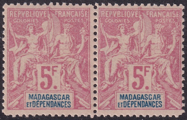 Madagascar 1899 Sc 47 pair MNH**