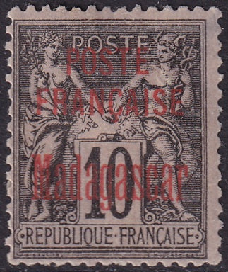 Madagascar 1895 Sc 15 MH* tiny corner thin