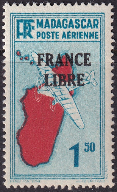 Madagascar 1942 Sc C27 air post MNH**