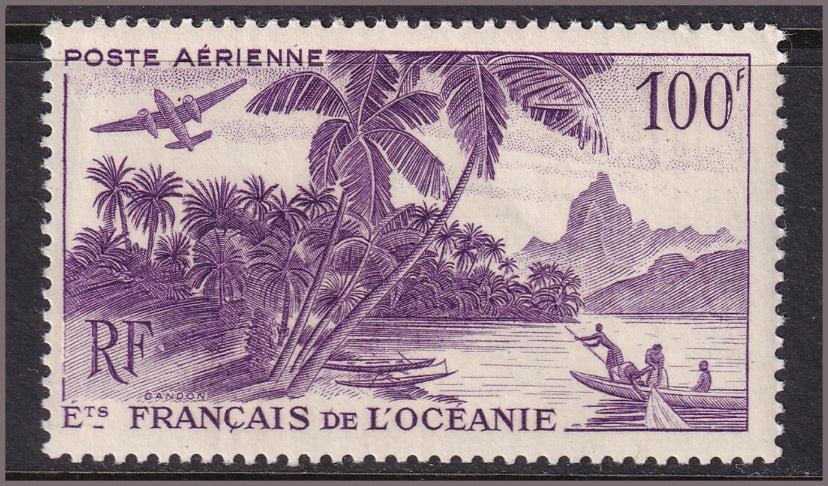 French Polynesia 1949 Sc C18 air post MLH*